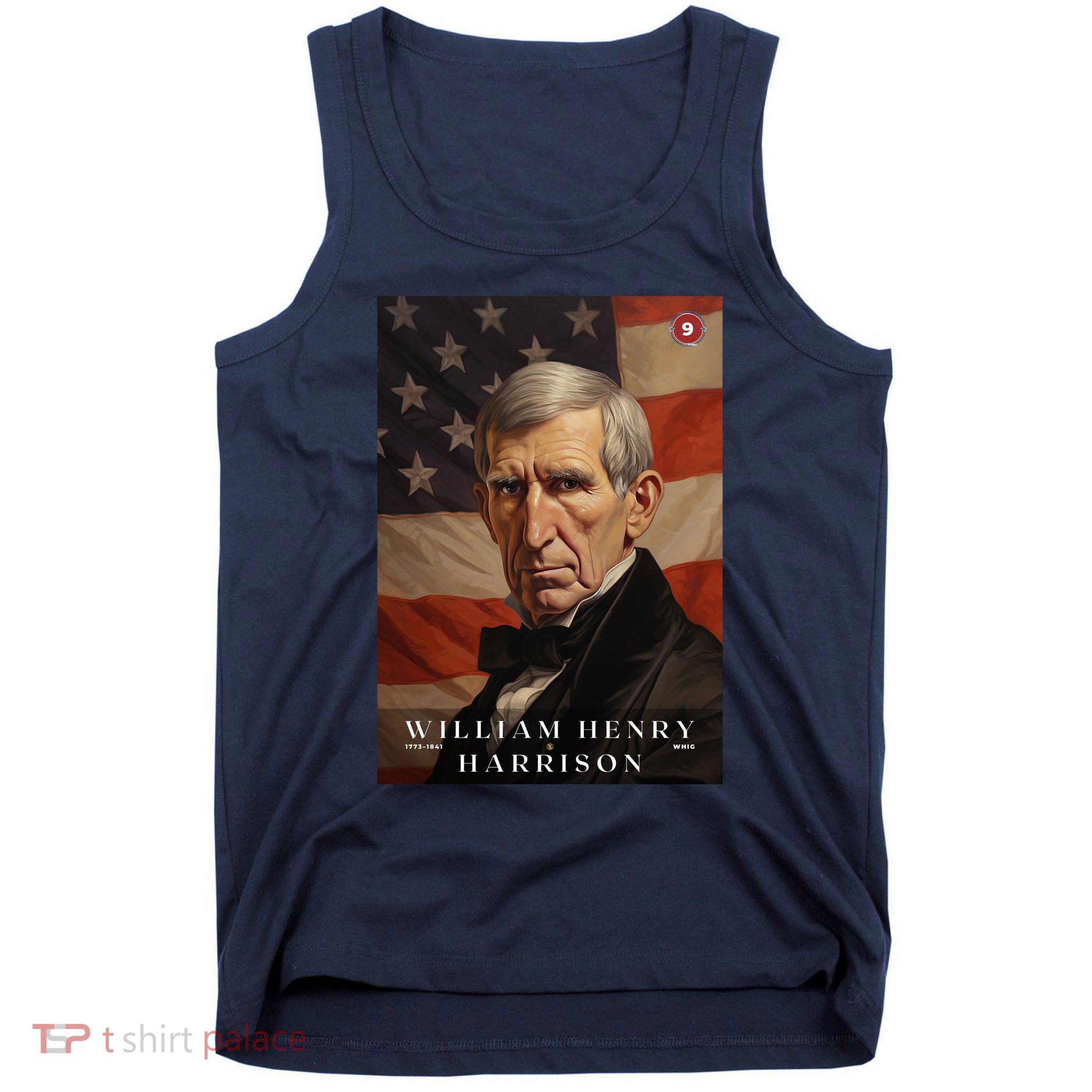 William Harrison 9th President Of The United States Portrait Tank Top