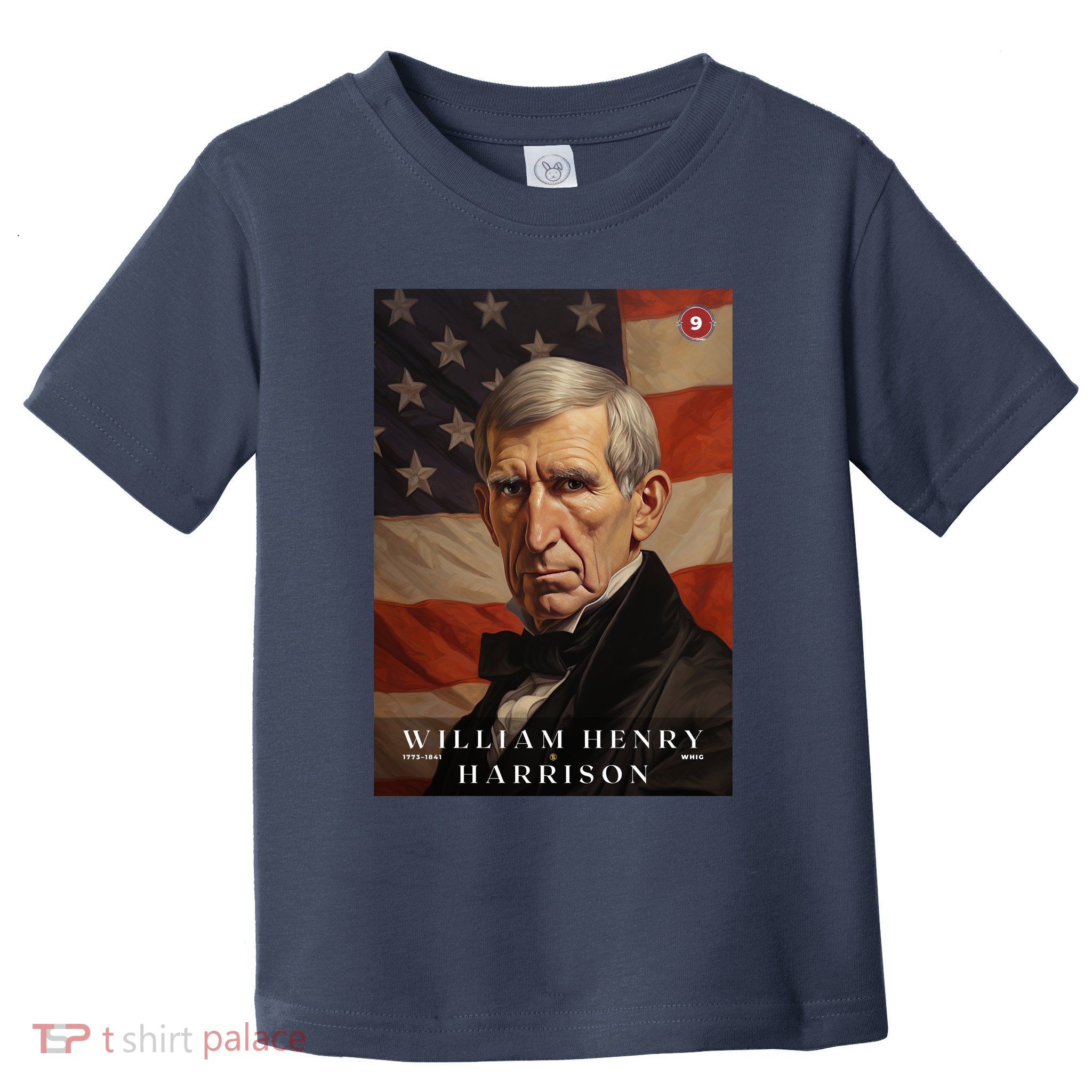 William Harrison 9th President Of The United States Portrait Toddler T-Shirt