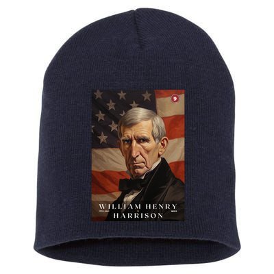 William Harrison 9th President Of The United States Portrait Short Acrylic Beanie