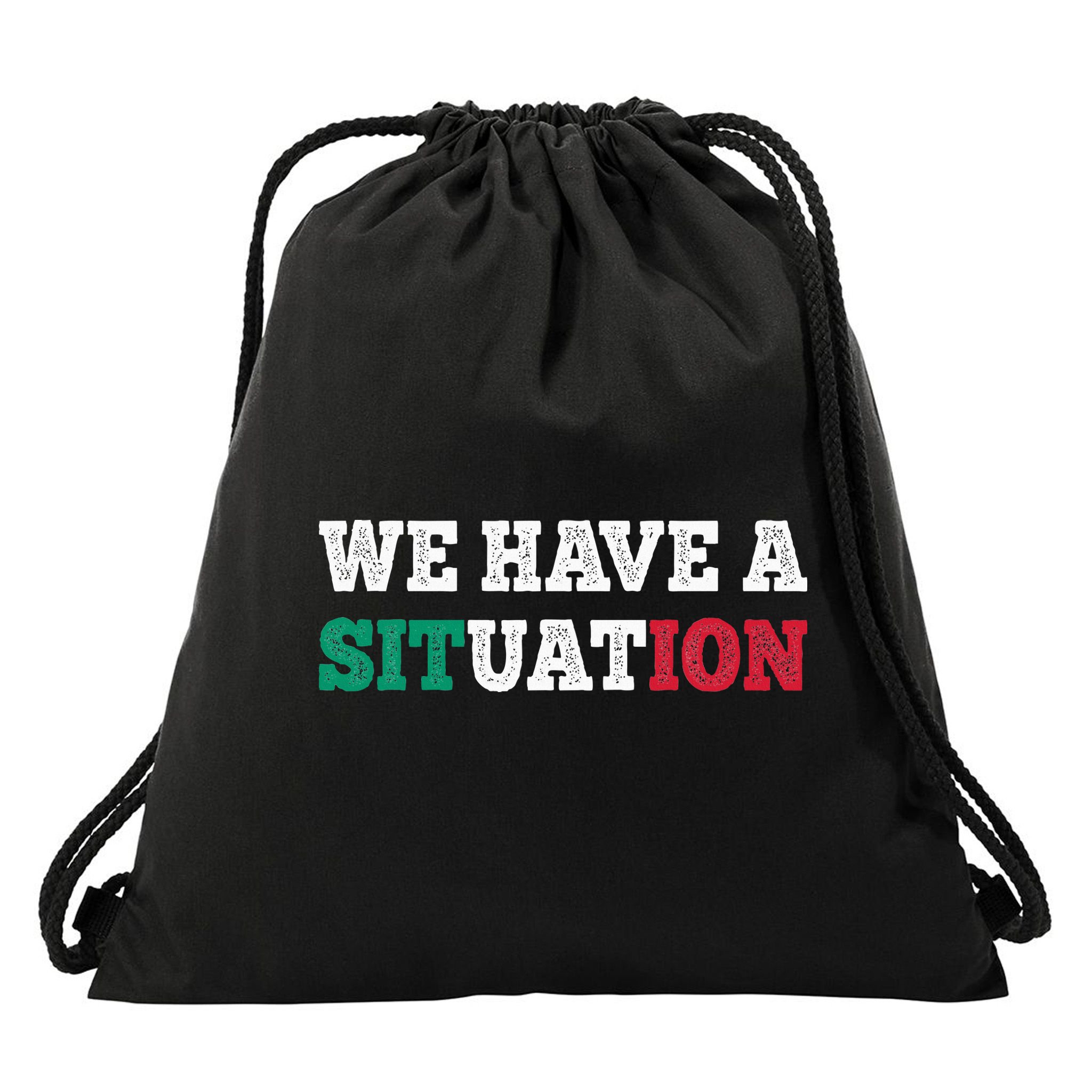 We Have A Situation New Jersey Garden Nj Shore Drawstring Bag