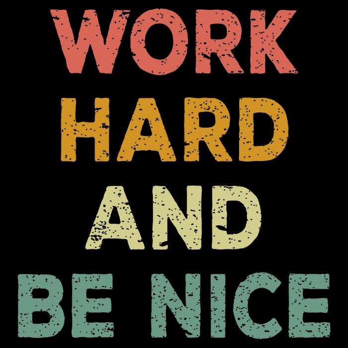 Work Hard And Be Nice Inspirational Positive Quote 16 in Basic Backpack