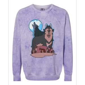 Wolves Howling At The Moon - Wolf Wolves Hunter Colorblast Crewneck Sweatshirt