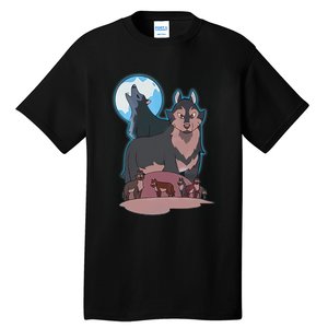 Wolves Howling At The Moon - Wolf Wolves Hunter Tall T-Shirt