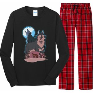 Wolves Howling At The Moon - Wolf Wolves Hunter Long Sleeve Pajama Set