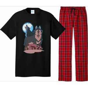 Wolves Howling At The Moon - Wolf Wolves Hunter Pajama Set