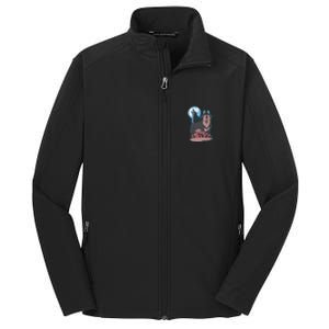 Wolves Howling At The Moon - Wolf Wolves Hunter Core Soft Shell Jacket