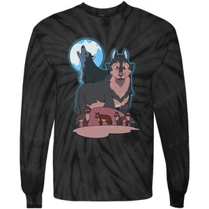 Wolves Howling At The Moon - Wolf Wolves Hunter Tie-Dye Long Sleeve Shirt