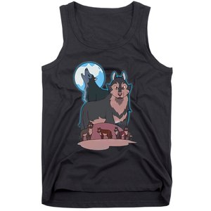 Wolves Howling At The Moon - Wolf Wolves Hunter Tank Top