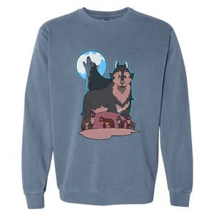 Wolves Howling At The Moon - Wolf Wolves Hunter Garment-Dyed Sweatshirt