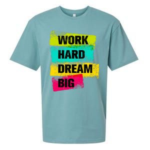 Work Hard & Always Dream Big Graphic Tees & Cool Designs Sueded Cloud Jersey T-Shirt