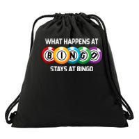 What Happens At Bingo Stays At Bingo Drawstring Bag