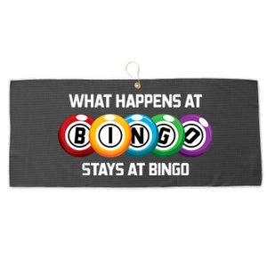 What Happens At Bingo Stays At Bingo Large Microfiber Waffle Golf Towel