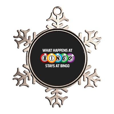 What Happens At Bingo Stays At Bingo Metallic Star Ornament