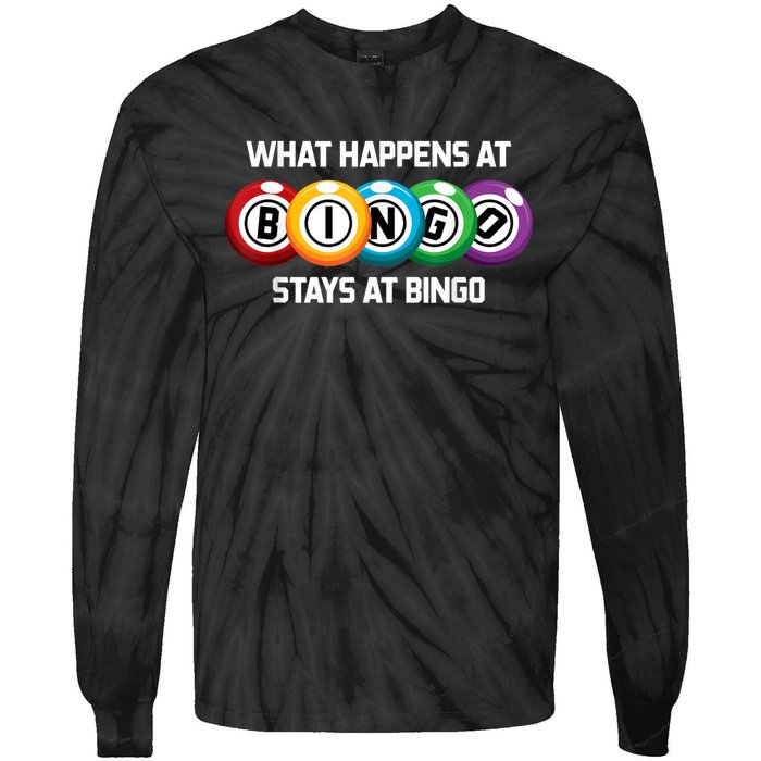 What Happens At Bingo Stays At Bingo Tie-Dye Long Sleeve Shirt