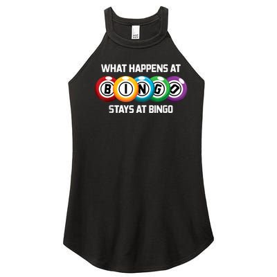 What Happens At Bingo Stays At Bingo Women's Perfect Tri Rocker Tank