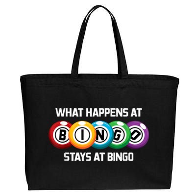 What Happens At Bingo Stays At Bingo Cotton Canvas Jumbo Tote