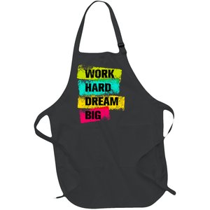 Work Hard & Always Dream Big Graphic Tees & Cool Designs Full-Length Apron With Pockets