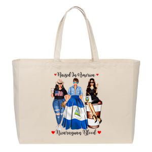 Womenss Half American Half Nicaraguan Womenss USA Born In Nicaragua Cotton Canvas Jumbo Tote