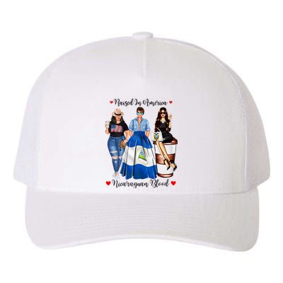 Womenss Half American Half Nicaraguan Womenss USA Born In Nicaragua Yupoong Adult 5-Panel Trucker Hat