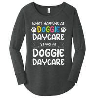 What happens at doggie daycare Quote Dog Daycare Worker Women's Perfect Tri Tunic Long Sleeve Shirt