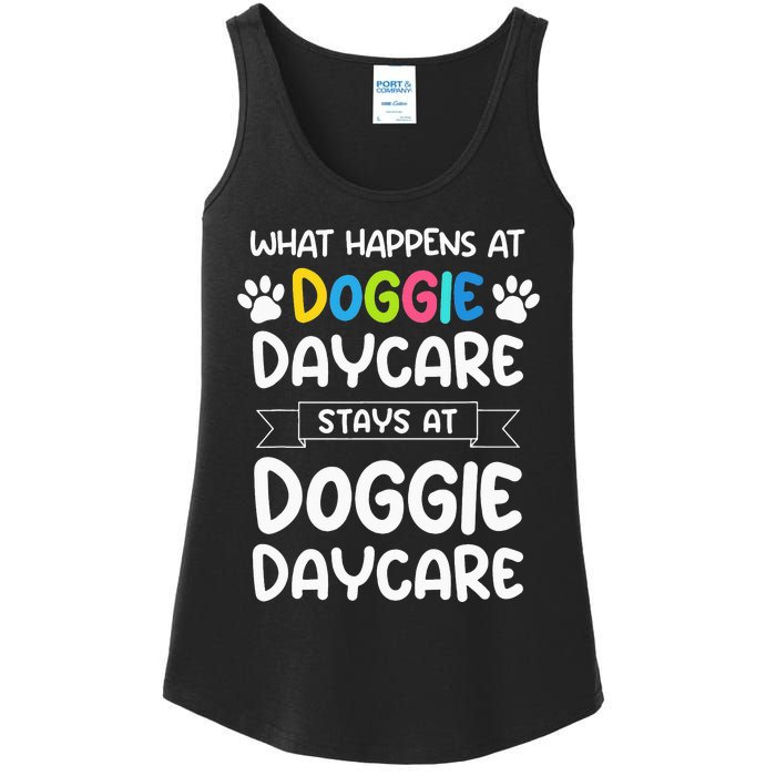 What happens at doggie daycare Quote Dog Daycare Worker Ladies Essential Tank