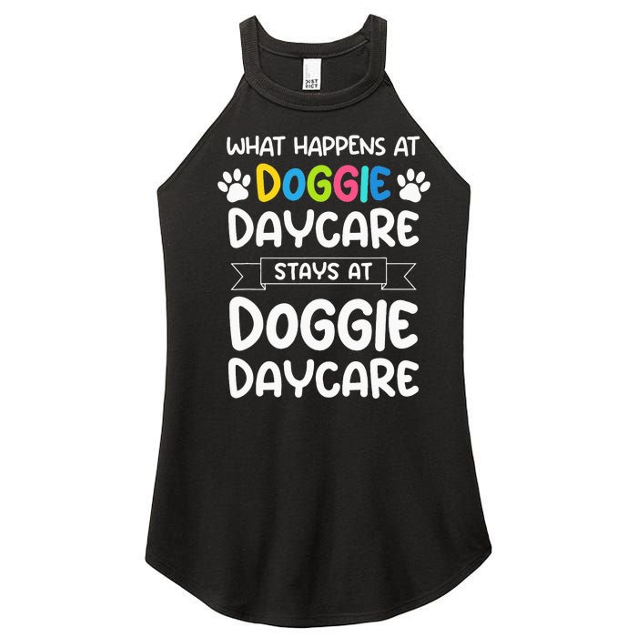 What happens at doggie daycare Quote Dog Daycare Worker Women's Perfect Tri Rocker Tank