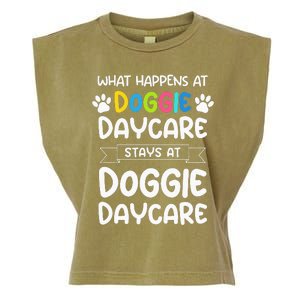 What happens at doggie daycare Quote Dog Daycare Worker Garment-Dyed Women's Muscle Tee