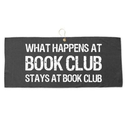 What Happens At Book Club Stays At Book Club Large Microfiber Waffle Golf Towel