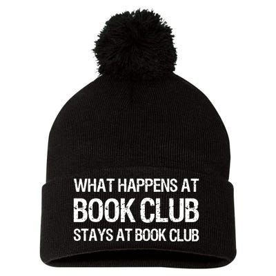 What Happens At Book Club Stays At Book Club Pom Pom 12in Knit Beanie