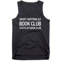 What Happens At Book Club Stays At Book Club Tank Top