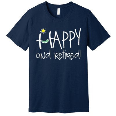 Wo Happy And Retired Funny Retirement VNeck Premium T-Shirt