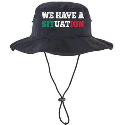 We Have A Situation New Jersey Garden Nj Shore Italian Flag Bucket Hat
