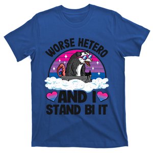 Worse Hetero And I Stand Bi It Opossum Bi Pride Bisexual Meaningful Gift T-Shirt