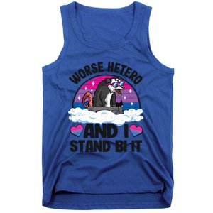 Worse Hetero And I Stand Bi It Opossum Bi Pride Bisexual Meaningful Gift Tank Top