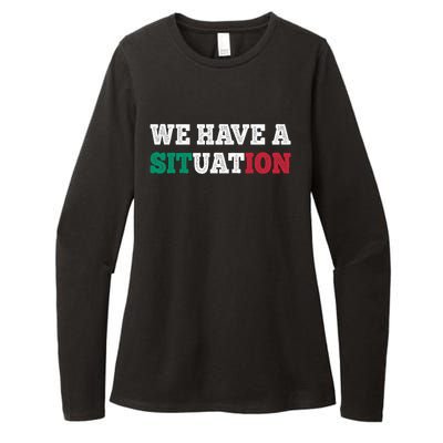 We Have A Situation New Jersey Garden Nj Shore Italian Flag Womens CVC Long Sleeve Shirt