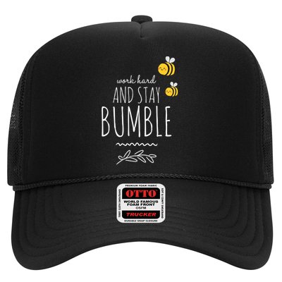 Work Hard And Stay Bumble Funny Bee Humble Great Gift Trucker Hat