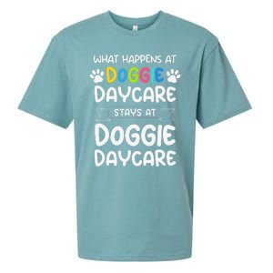 What Happens At Doggie Daycare Quote Dog Daycare Worker Sueded Cloud Jersey T-Shirt