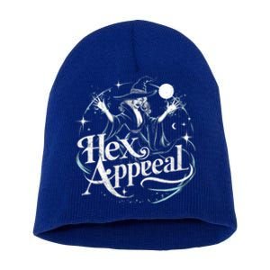 Witchy Hex Appeal Fun And Spooky Halloween Vibes Cute Gift Short Acrylic Beanie