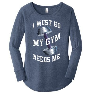 Workout Health And Fitness My Gym Needs Me Meaningful Gift Women's Perfect Tri Tunic Long Sleeve Shirt