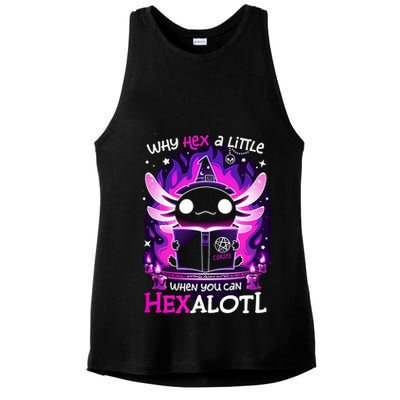 Why Hex A Little When U Can Hex Alotl Axolotl Halloween  Ladies PosiCharge Tri-Blend Wicking Tank