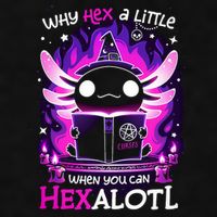 Why Hex A Little When U Can Hex Alotl Axolotl Halloween  Ladies PosiCharge Tri-Blend Wicking Tank