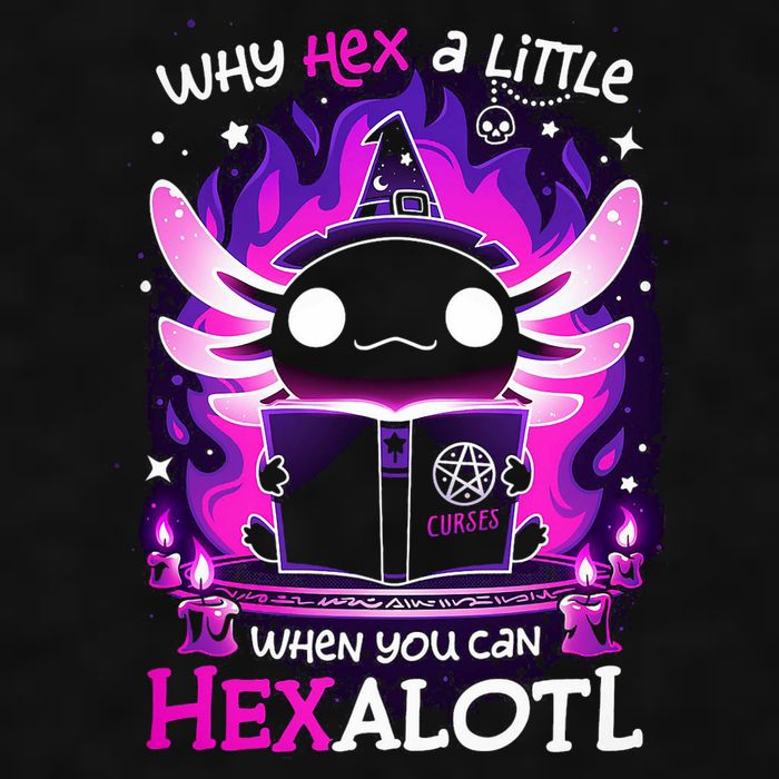 Why Hex A Little When U Can Hex Alotl Axolotl Halloween  Ladies PosiCharge Tri-Blend Wicking Tank