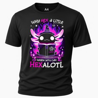 Why Hex A Little When U Can Hex Alotl Axolotl Halloween  Cooling Performance Crew T-Shirt