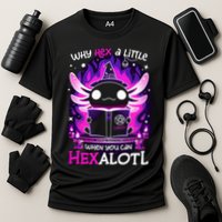 Why Hex A Little When U Can Hex Alotl Axolotl Halloween  Cooling Performance Crew T-Shirt