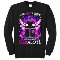 Why Hex A Little When U Can Hex Alotl Axolotl Halloween  Sweatshirt