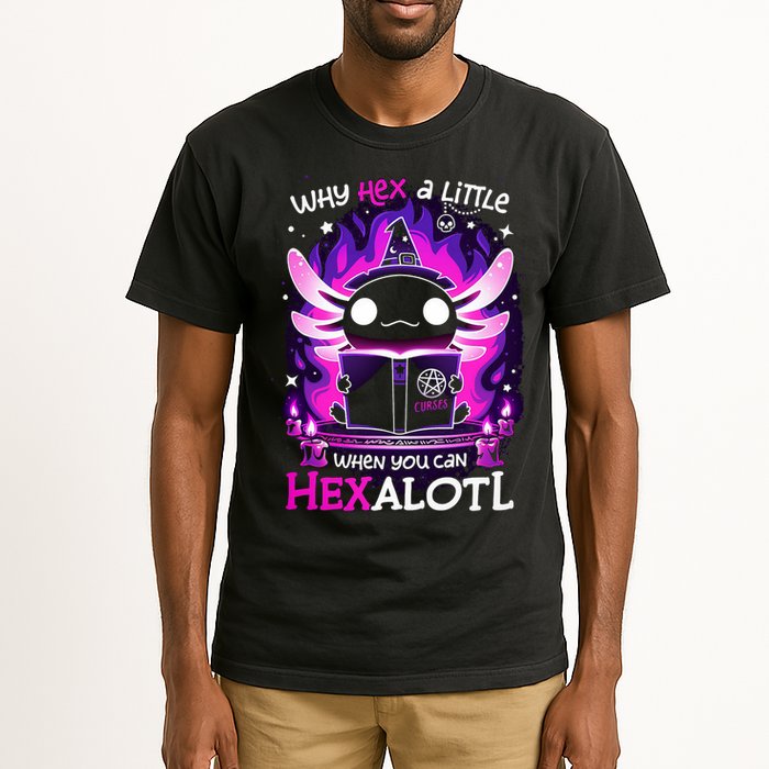 Why Hex A Little When U Can Hex Alotl Axolotl Halloween  Tall T-Shirt