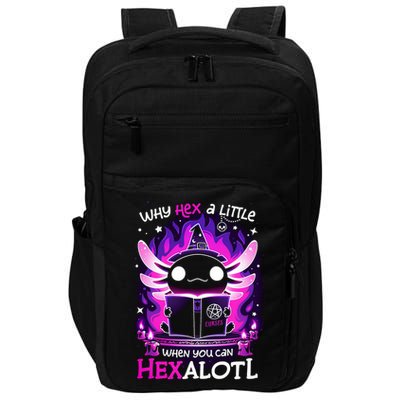 Why Hex A Little When U Can Hex Alotl Axolotl Halloween  Impact Tech Backpack