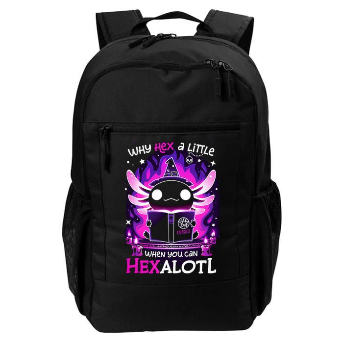 Why Hex A Little When U Can Hex Alotl Axolotl Halloween  Backpack