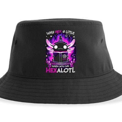 Why Hex A Little When U Can Hex Alotl Axolotl Halloween  Sustainable Bucket Hat