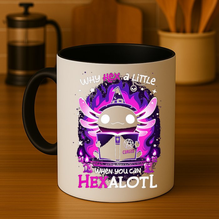 Why Hex A Little When U Can Hex Alotl Axolotl Halloween  Mug